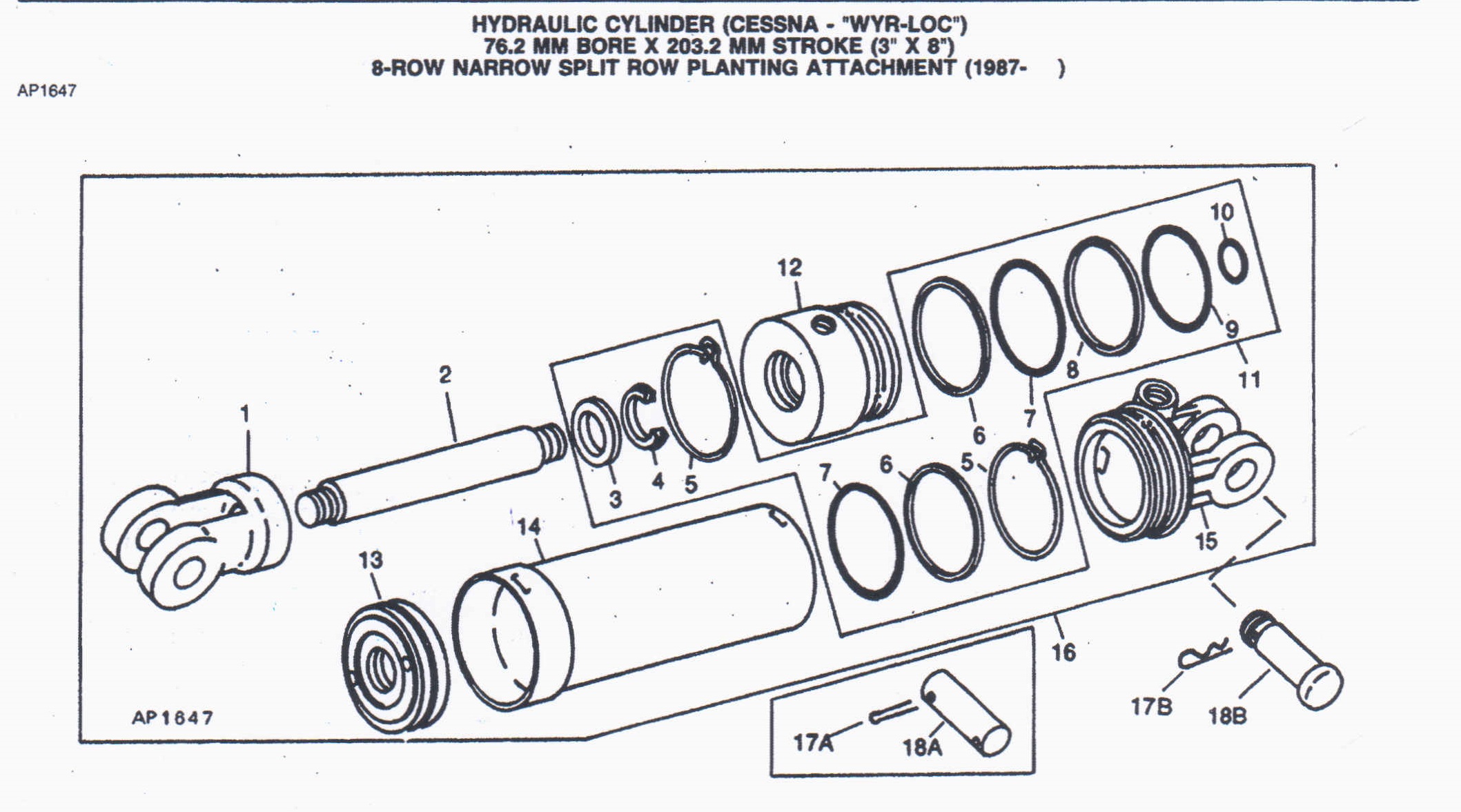 Гідроциліндр сівалки John Deere (рем)